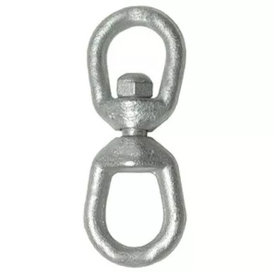 1 Inch Galvanized Eye to Eye Swivel for Boats 62,500 lbs Breaking Strength