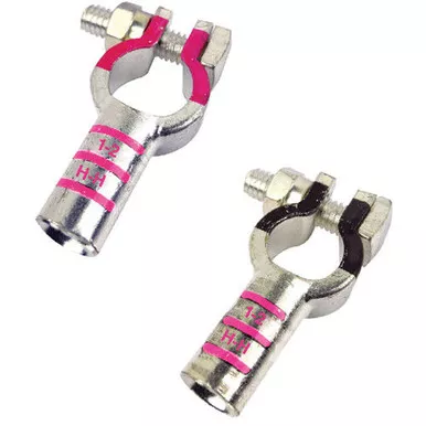 1 or 2 AWG Positive and Negative Post Top Style Battery Terminals for Boats