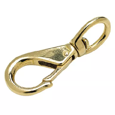 #1 Size 3-1/4 Inch Cast Brass Swivel Eye Snap for Boats