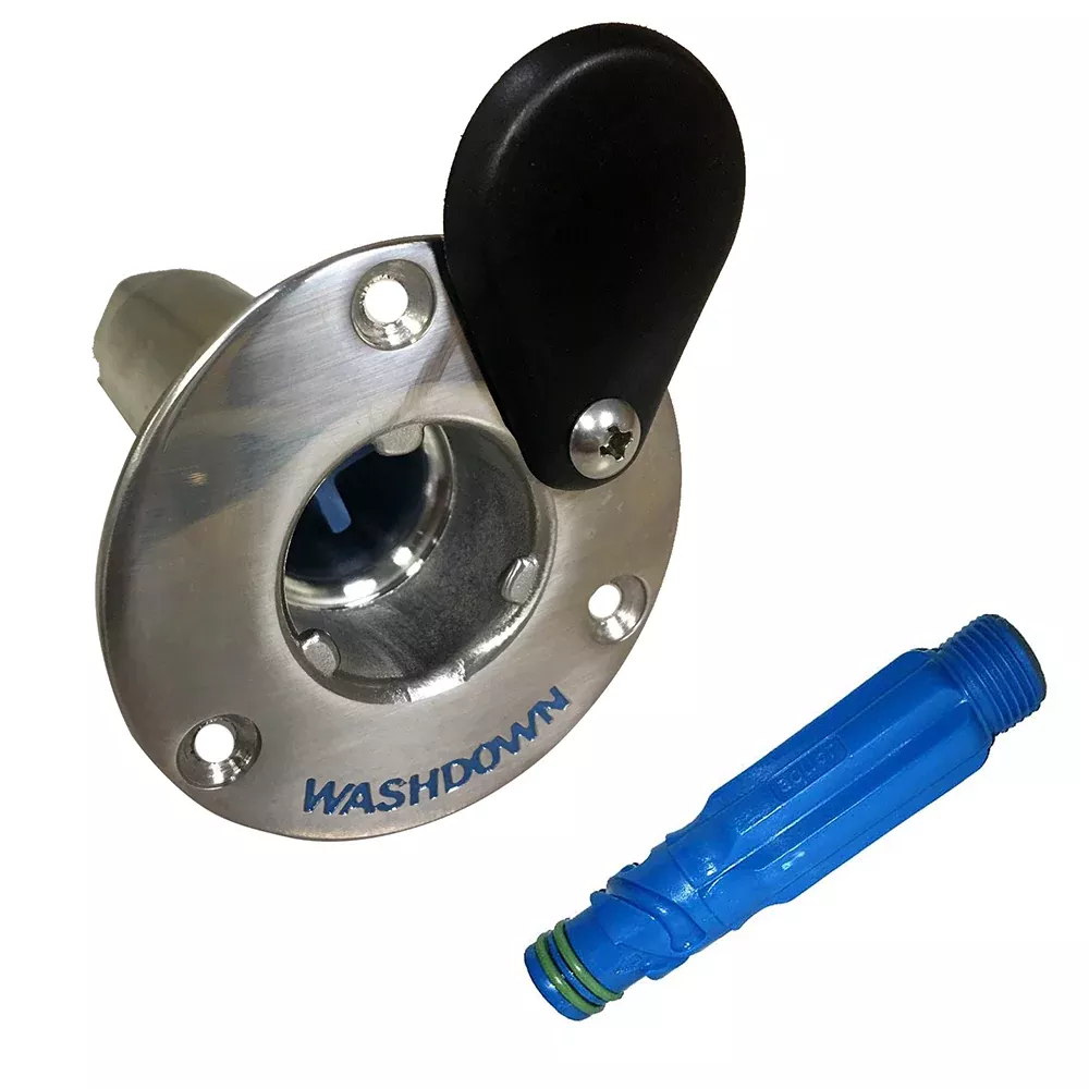Jabsco Stainless Steel Quick-Release Hose Deck Mount FittingHose Adapter [31911-0000]
