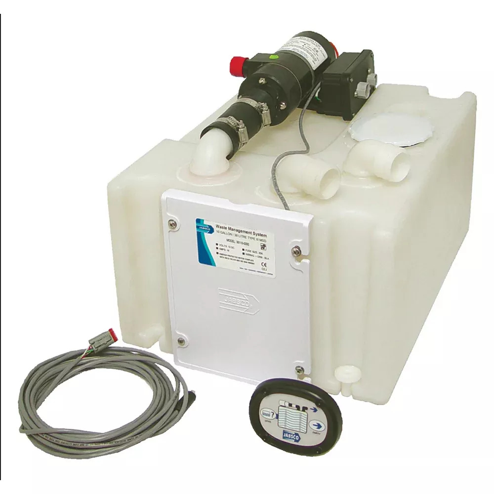 Jabsco Waste Management System w/Holding Tank & 12V Pump | 38110-0092