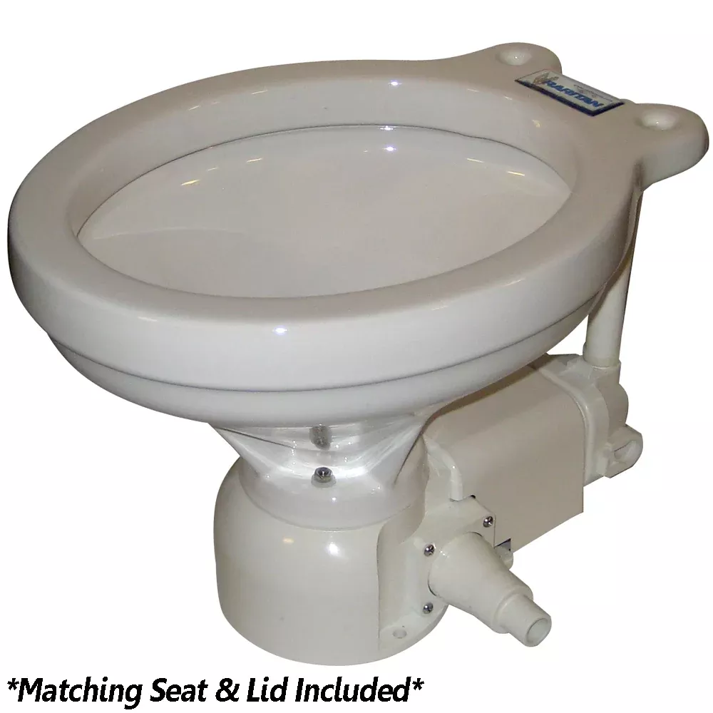 Raritan Sea Era QC Electric Toilet - Household Style - Integral Pump - Straight90 Discharge - 12v [160HI012]