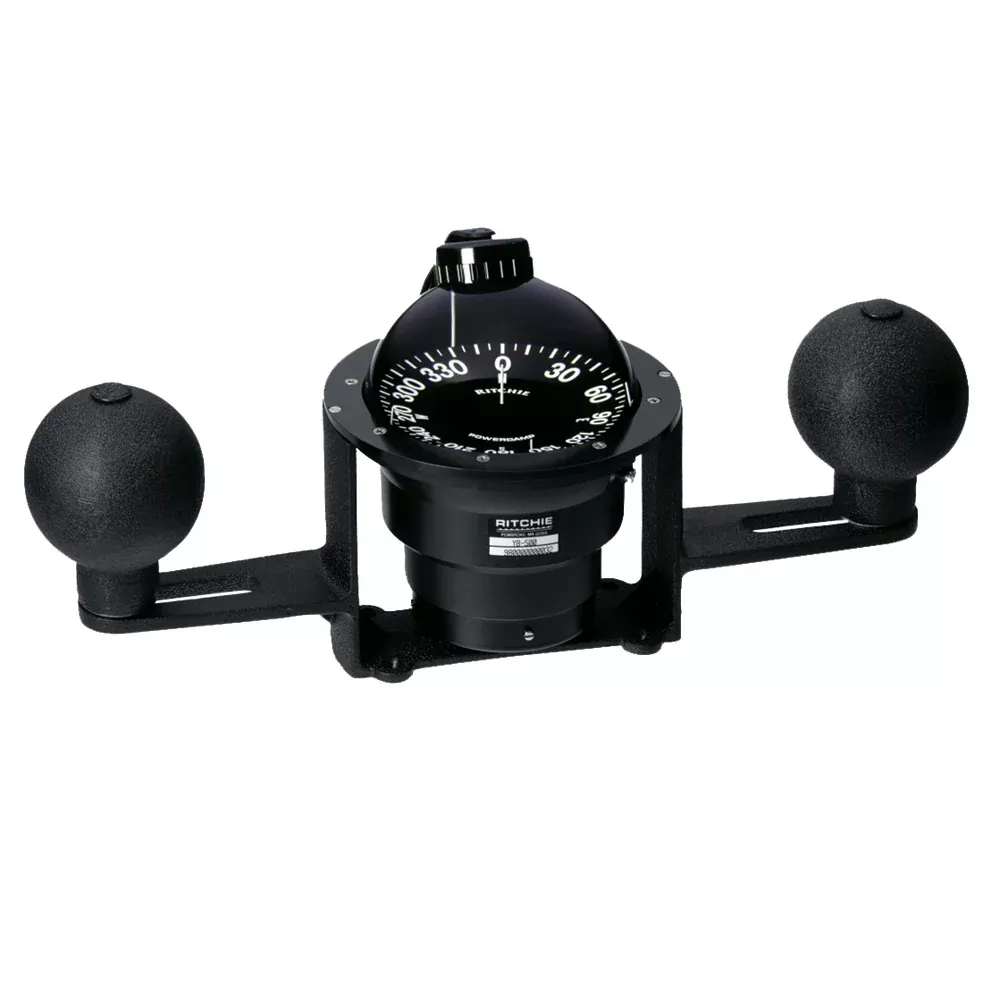 Ritchie YB-600 Globemaster Steel Boat Compass w/5deg Card - 12V - Yoke Mounted - Black | YB-600