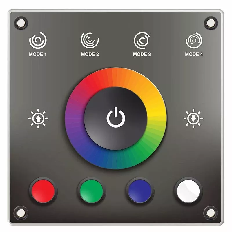 WEST MARINE Helm Mount LED RGBW Controller, Water Resistant, Touch Sensitive, Multifunction
