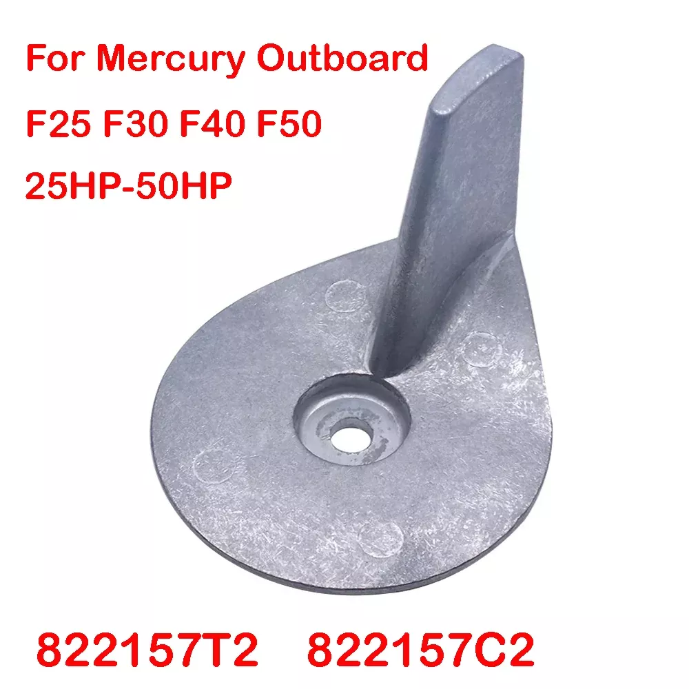 Zinc Trim Tab Anode For Mercury Outboard Motor 822157T2, 822157C2 For Martyr CM822157C2Z